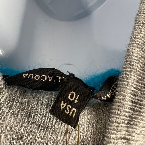 Alessandro Dell'Acqua Women's Mohair Turleneck Sweater Size 44 / US 10 Blue Grey - Picture 9 of 12